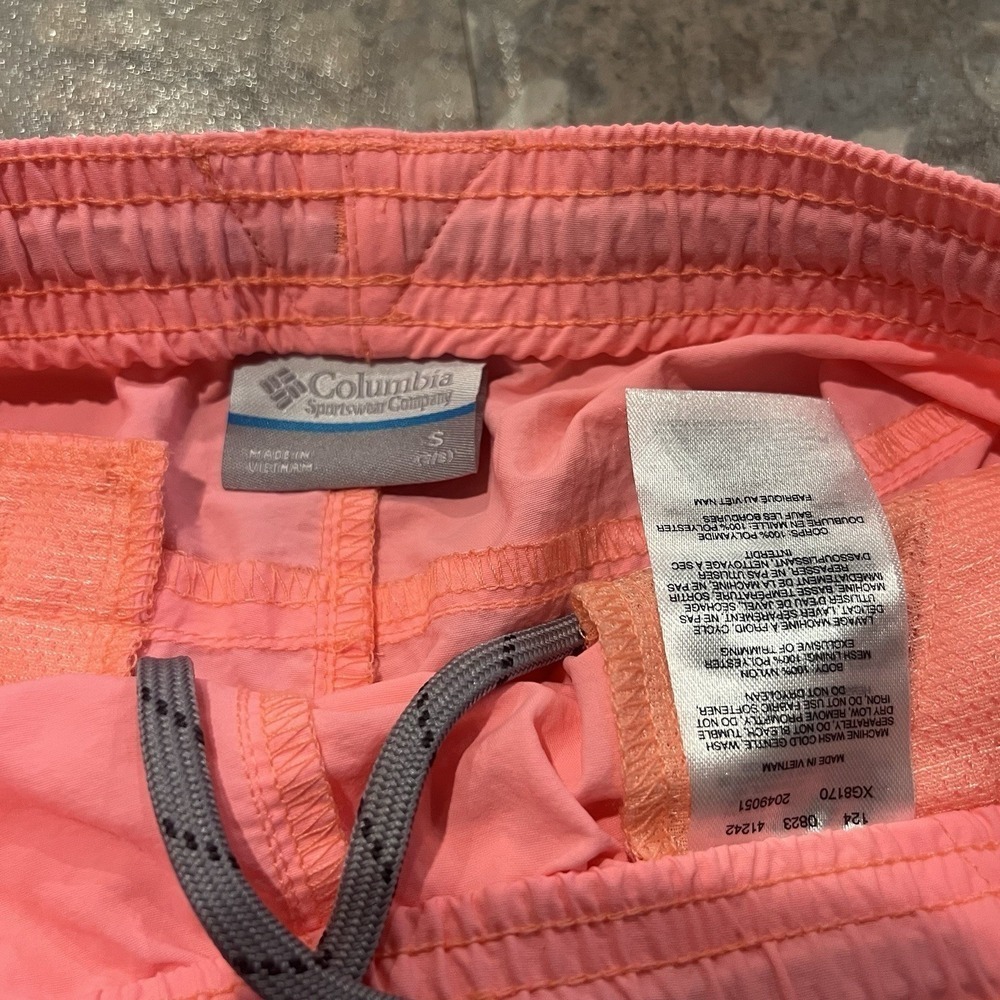 Columbia PFG Girls Shorts S 7/8 Pink Omni-Shade Fishing Outdoor UV Protection - Picture 7 of 7